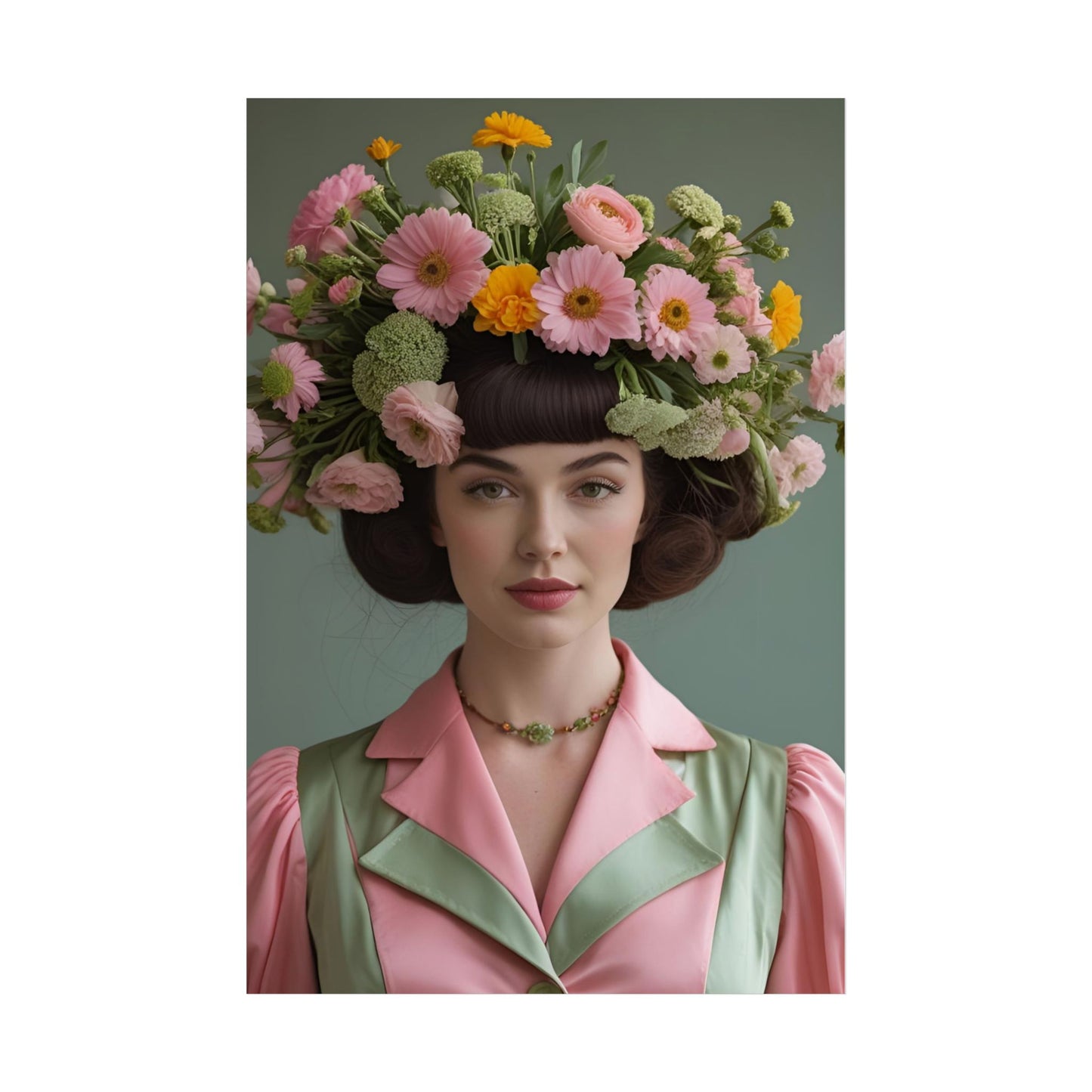 Billie Art Print Poster Vintage and Floral Love