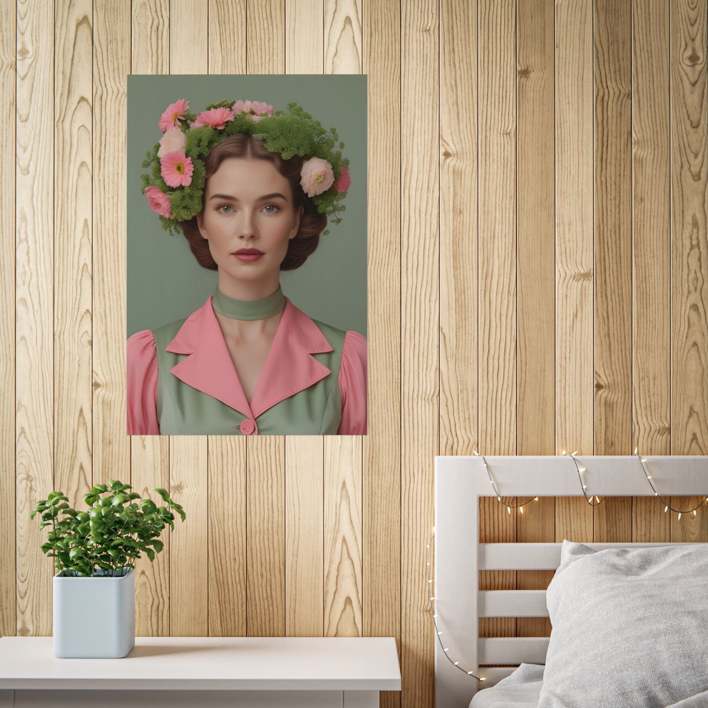 Andrea Art Print Poster Vintage and Floral Love