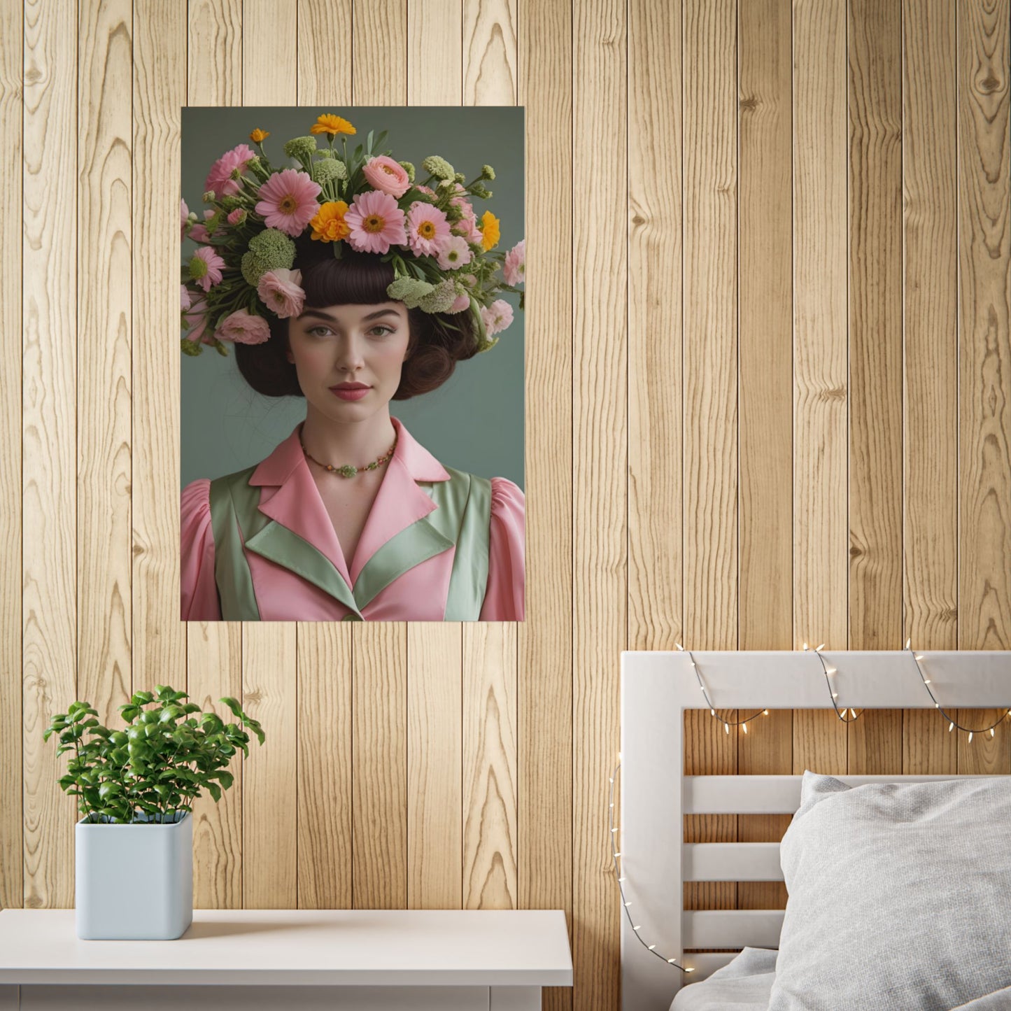 Billie Art Print Poster Vintage and Floral Love