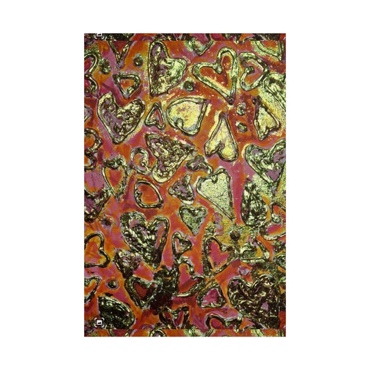 Love is Love Art Poster Print Pink Red Gold Graffiti Style