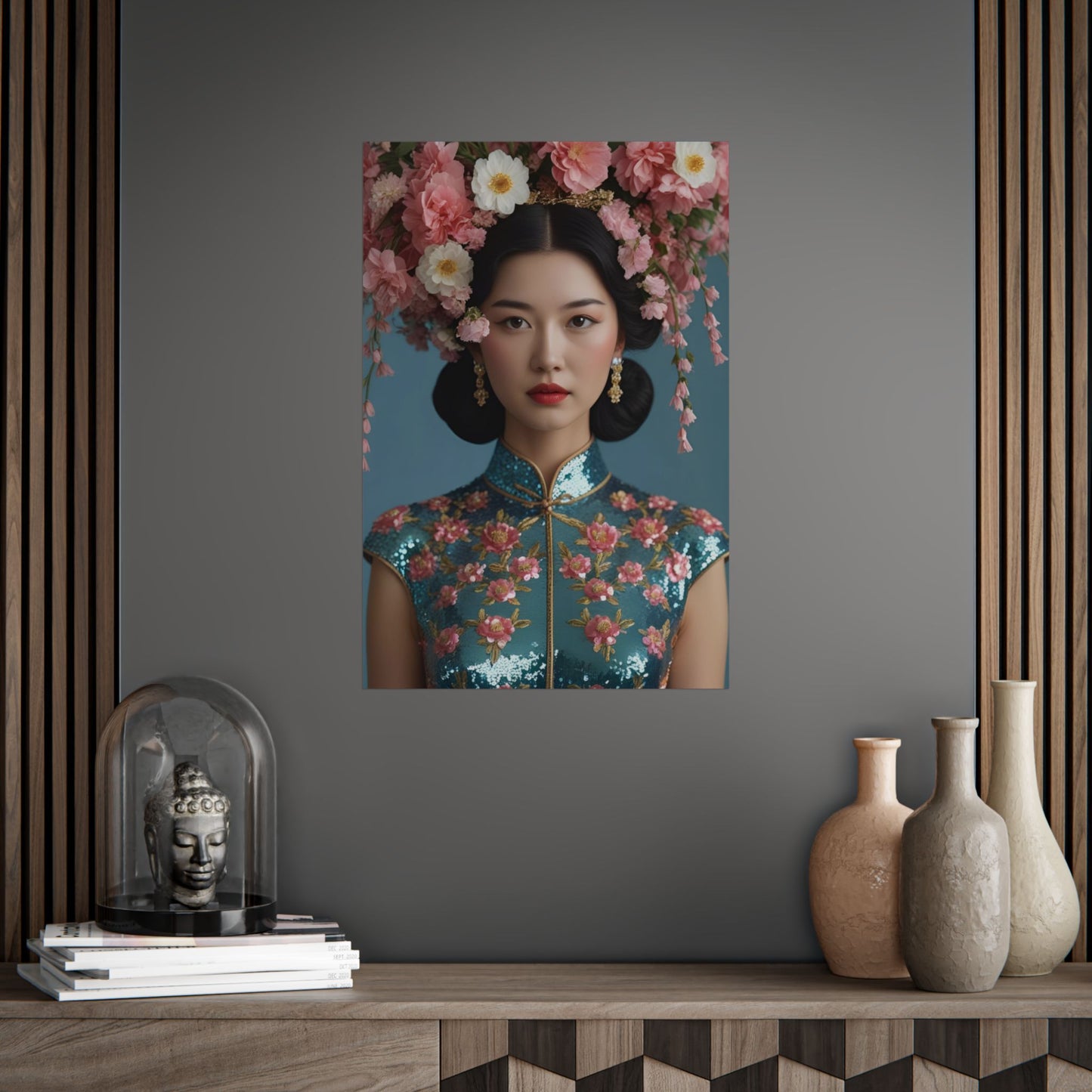 Tahma Art Print Poster Vintage and Floral Love