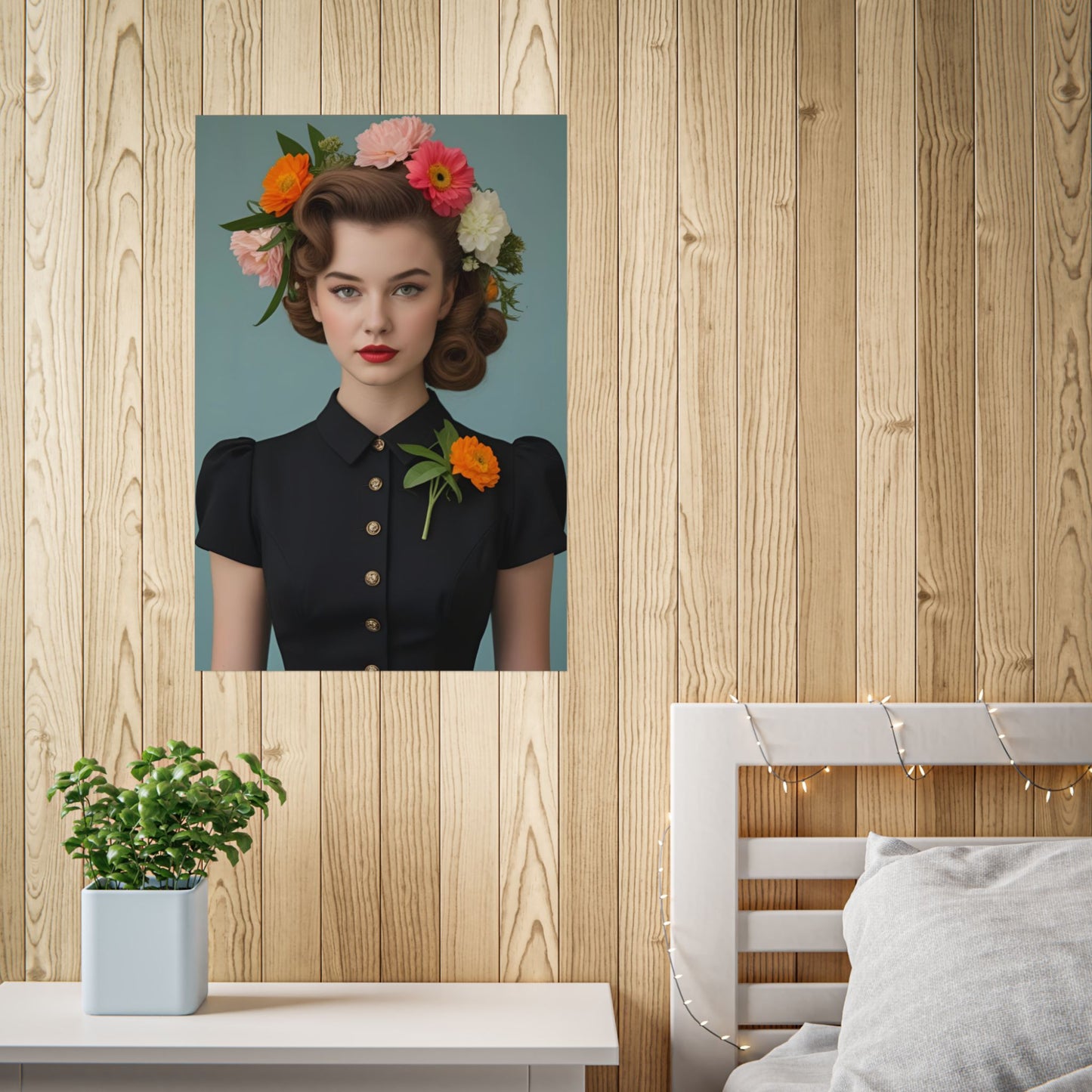 Lois Art Print Poster Vintage and Floral Love