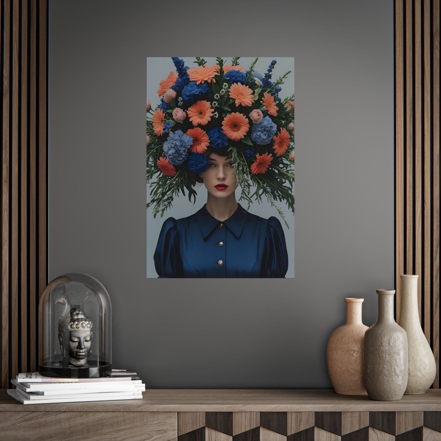 Hailey Art Print Poster Vintage and Floral Love