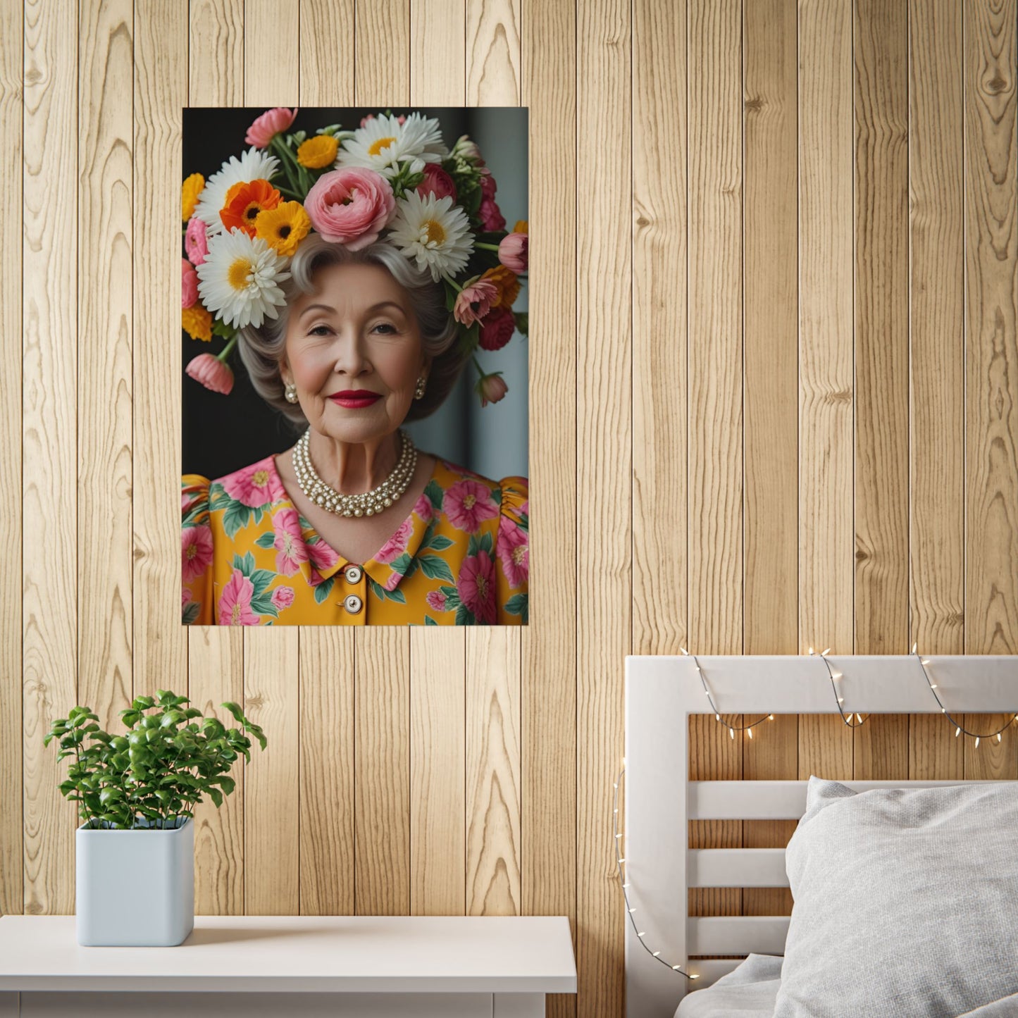Annabelle Art Print Poster Vintage Fashion with Floral Elegance
