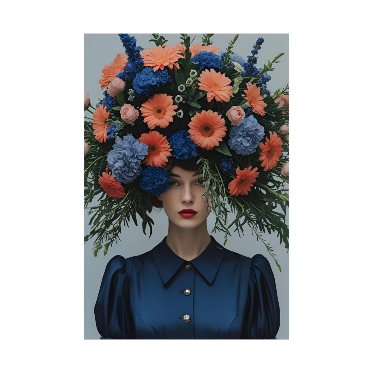 Hailey Art Print Poster Vintage and Floral Love