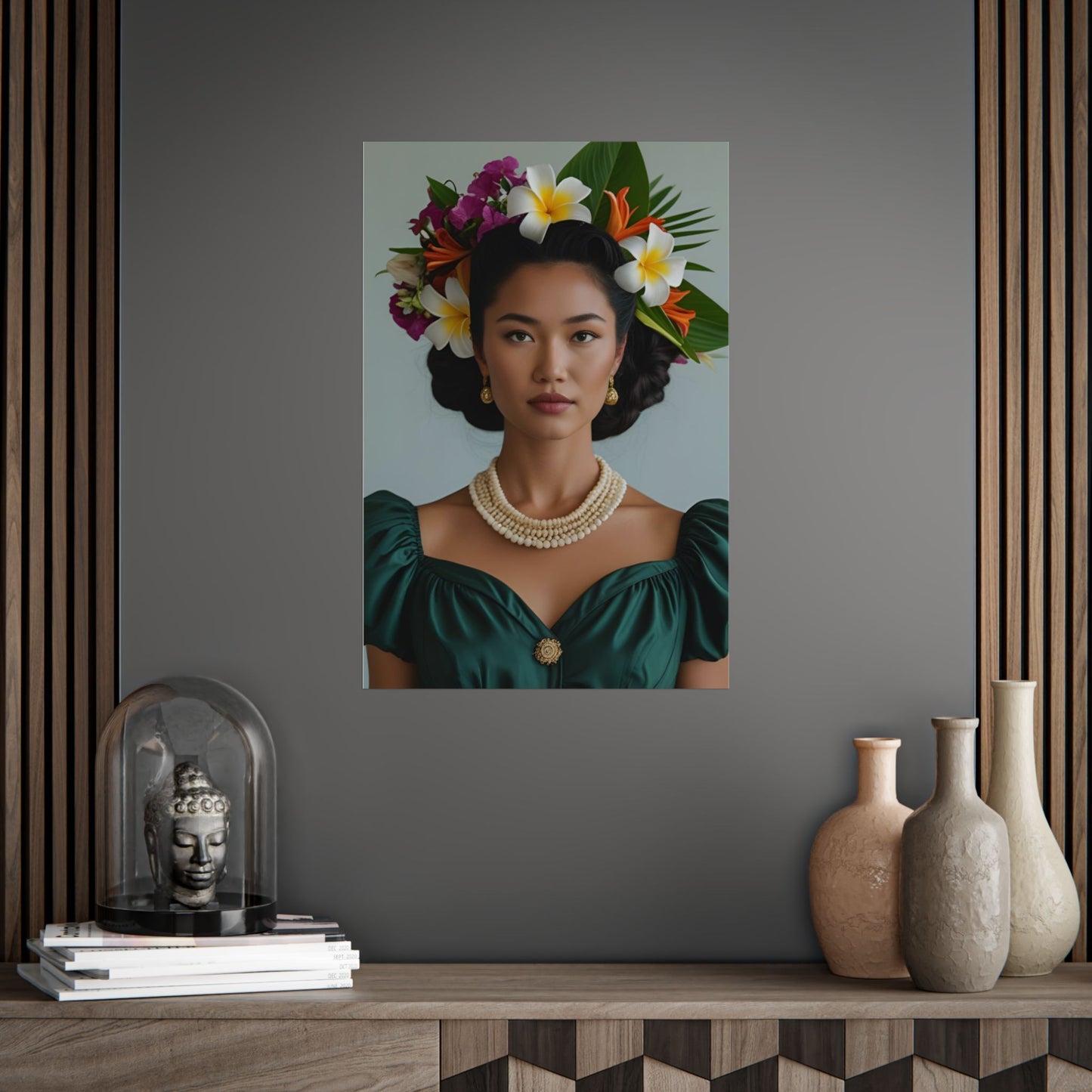 Aurora Art Print Poster Vintage Fashion with Floral Elegance
