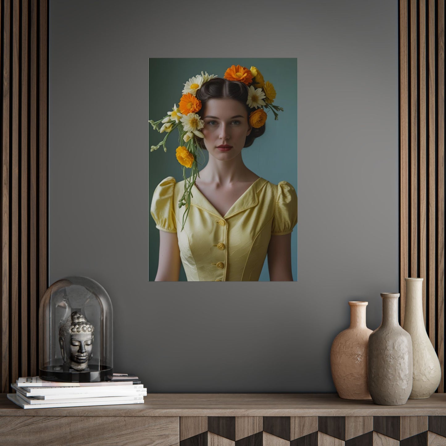 Lucy Art Print Poster Vintage and Floral Love