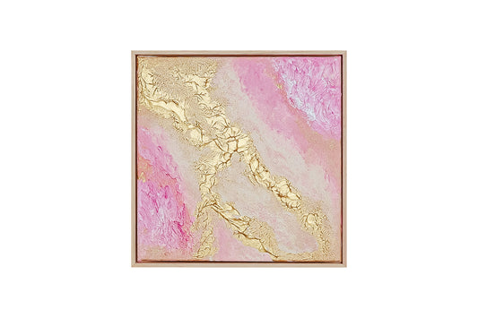 The Atmosphere Beyond Original Abstract Textured Artwork Pinks Creams Gold