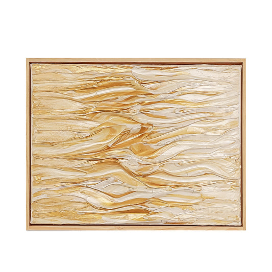The Golden Age Original Abstract Textured Artwork Gold Cream Neutrals Painting