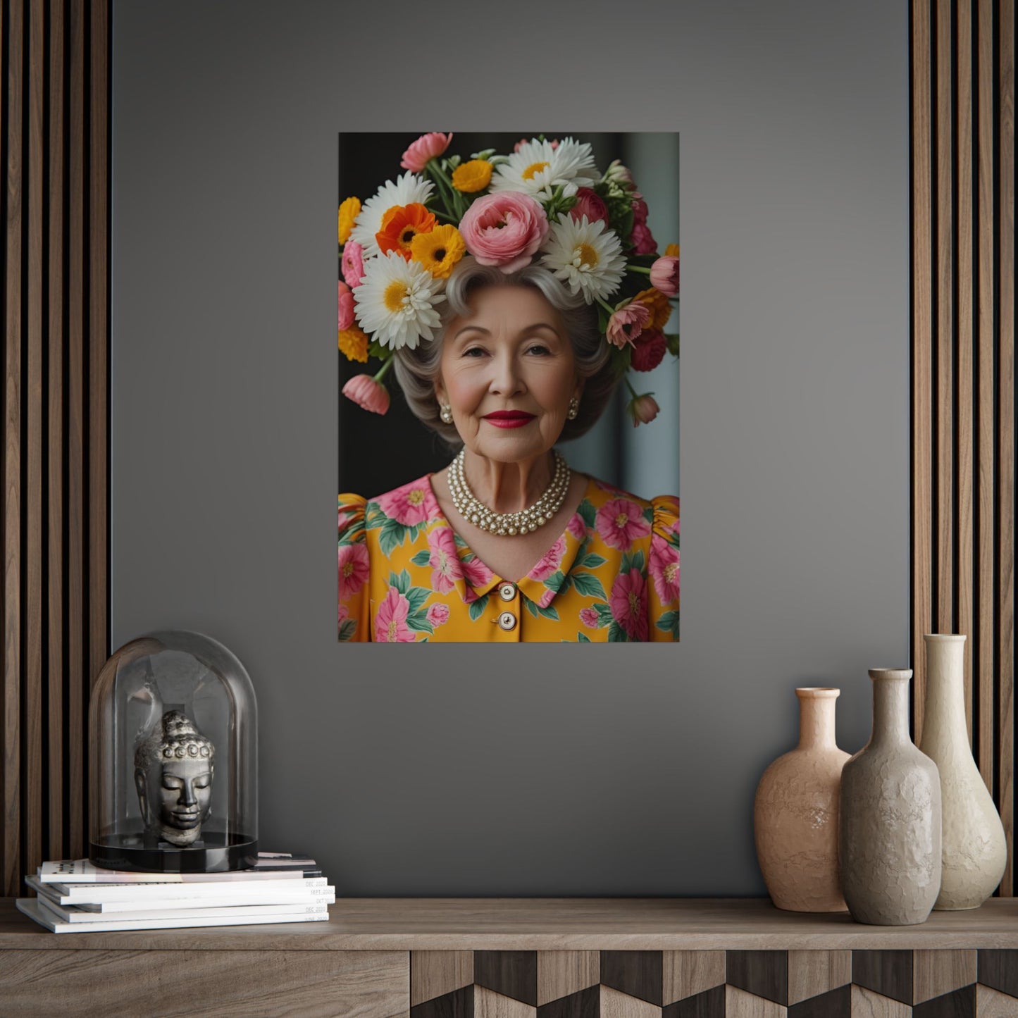 Annabelle Art Print Poster Vintage Fashion with Floral Elegance