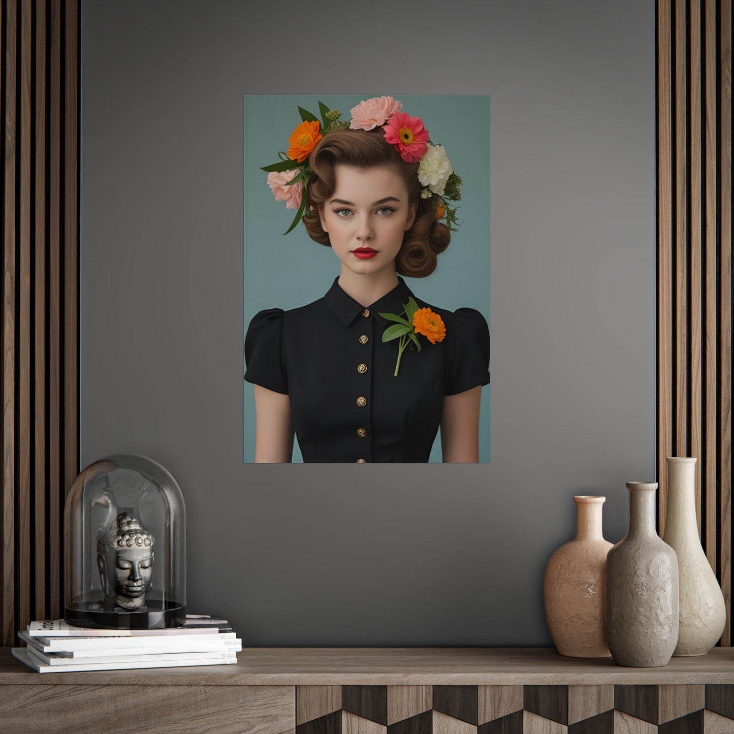 Lois Art Print Poster Vintage and Floral Love