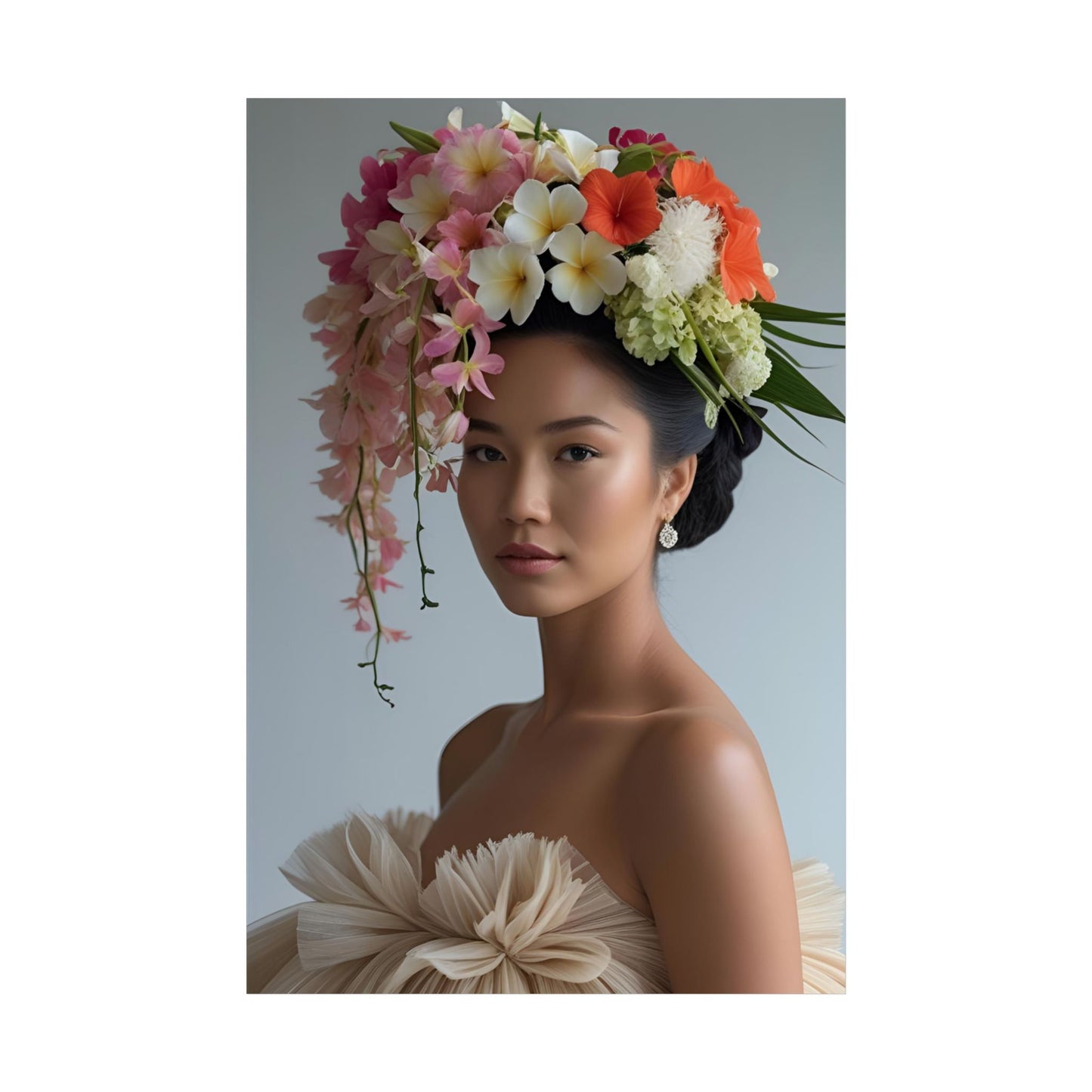 Dao Art Print Poster Vintage Fashion with Floral Elegance