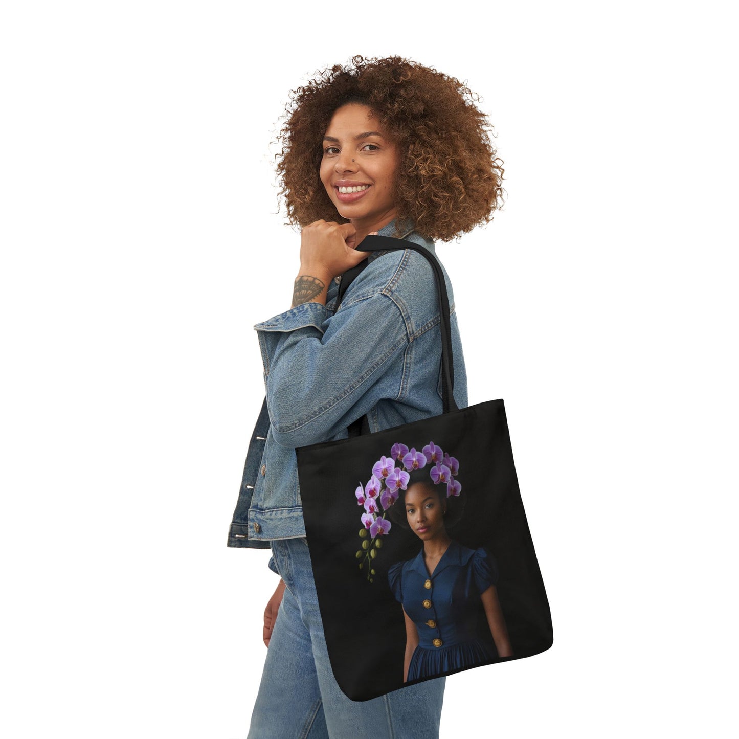 Elouise Vintage Frock and Flowers Art Tote Bag  - Large