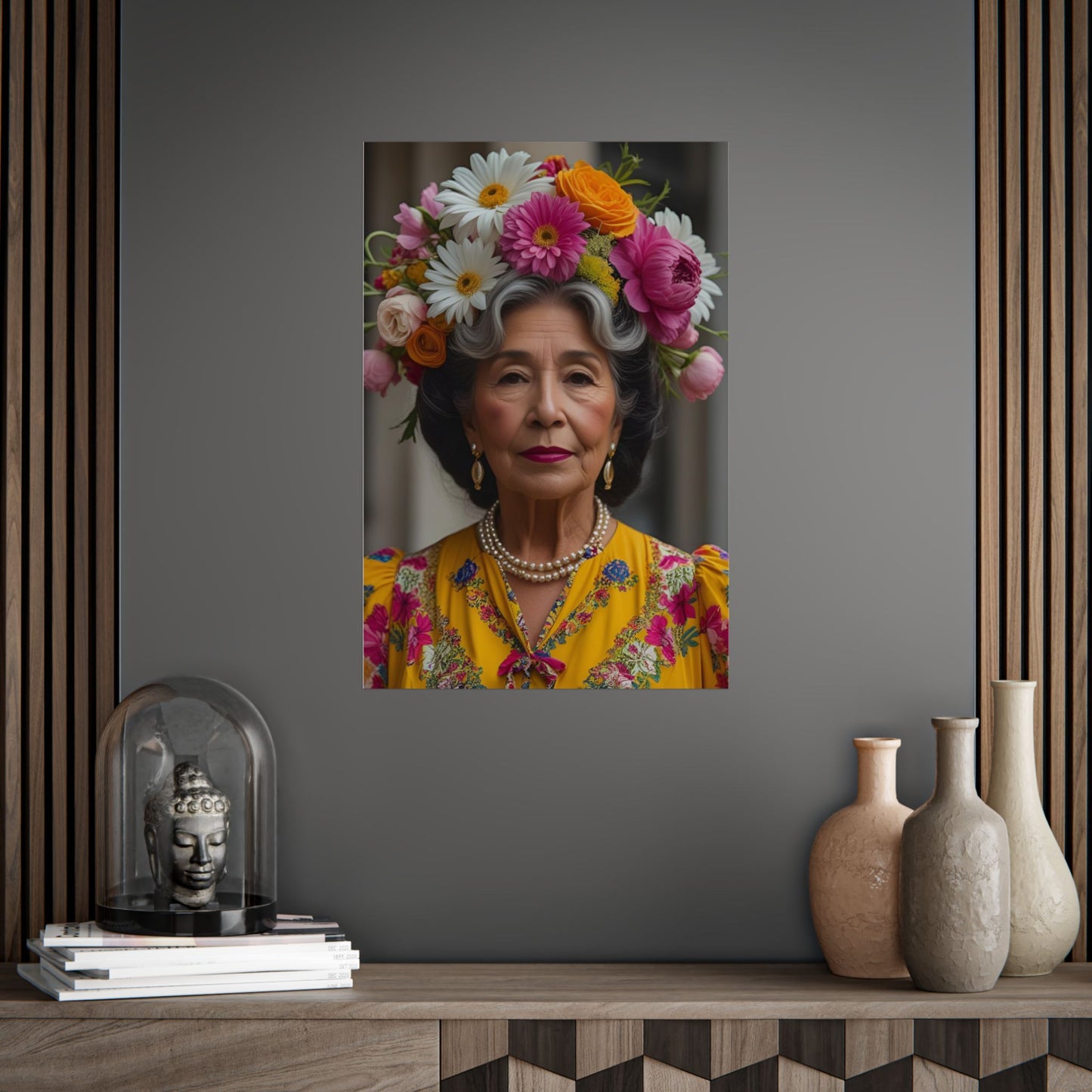 Felica Art Print Poster Vintage and Floral Love