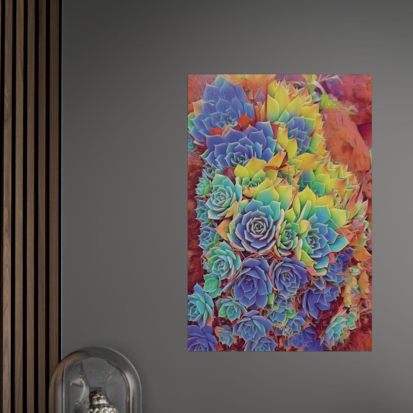 Gardens of Dunedin Where the Fairies Live Succulent Rock Garden Art Poster Print
