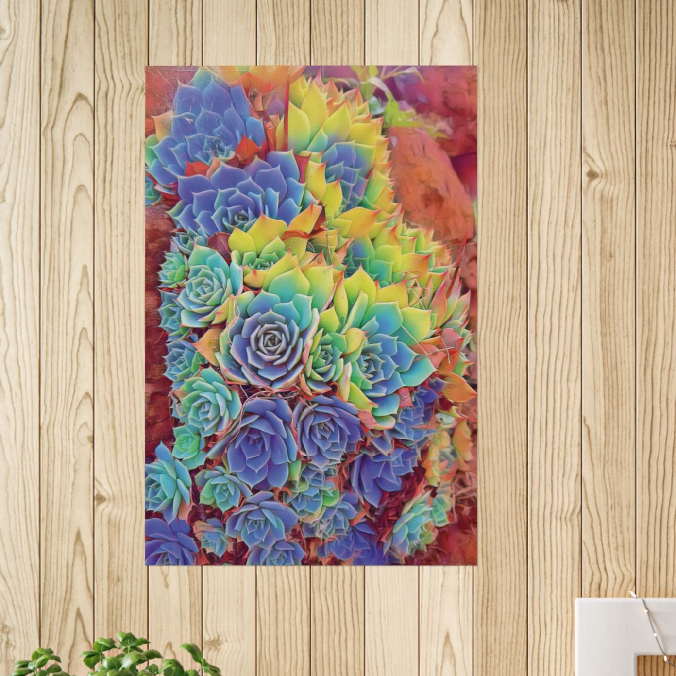 Gardens of Dunedin Where the Fairies Live Succulent Rock Garden Art Poster Print