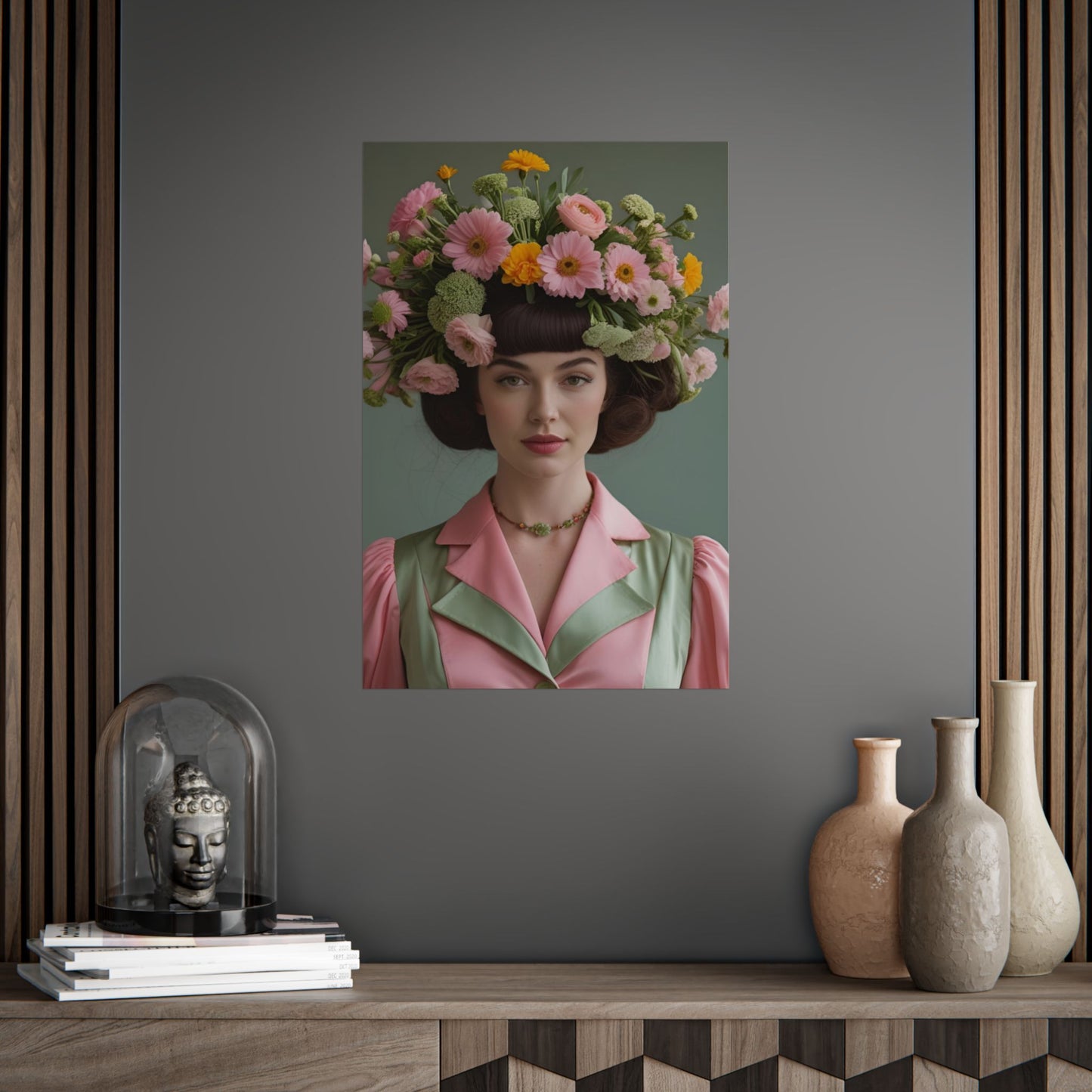 Billie Art Print Poster Vintage and Floral Love