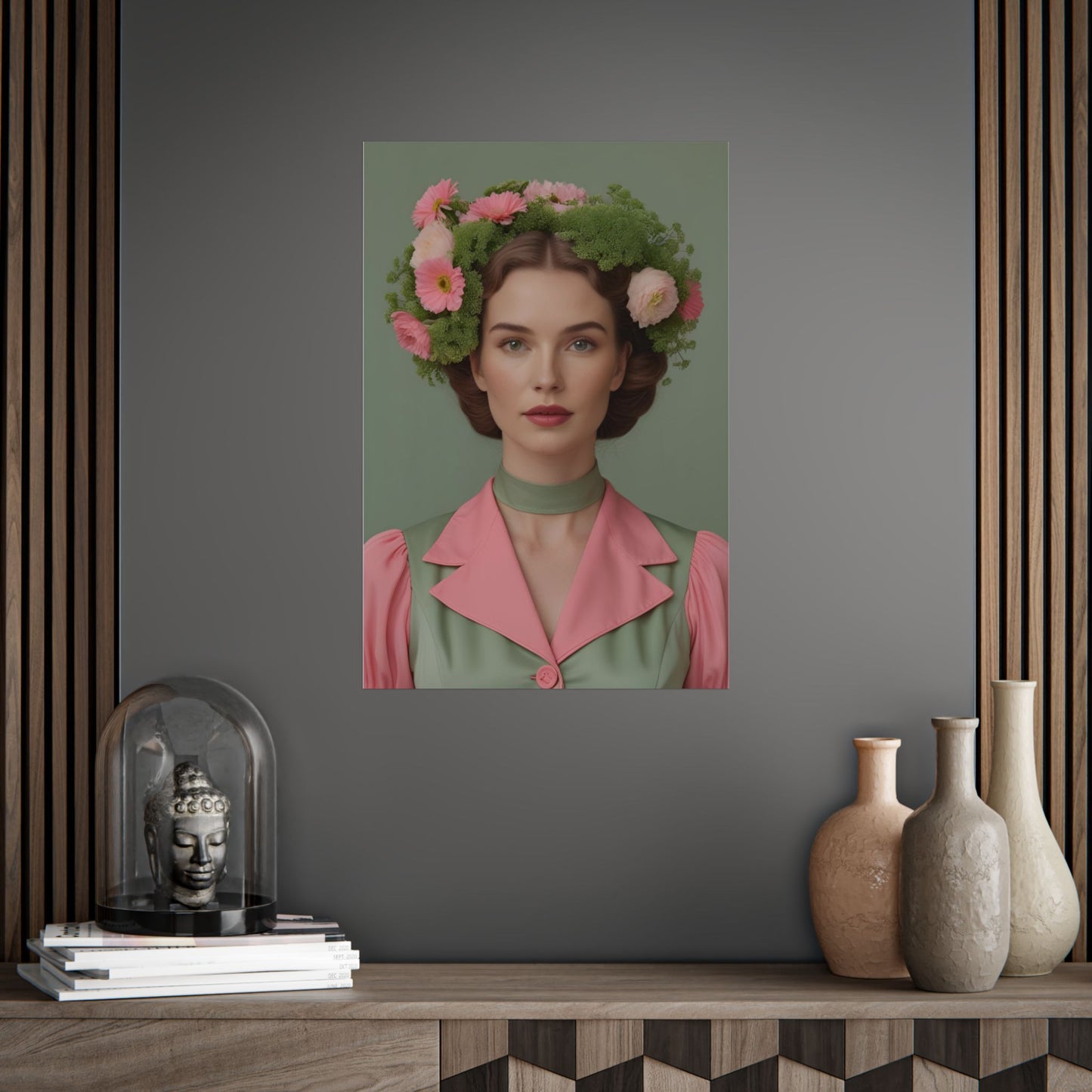 Andrea Art Print Poster Vintage and Floral Love