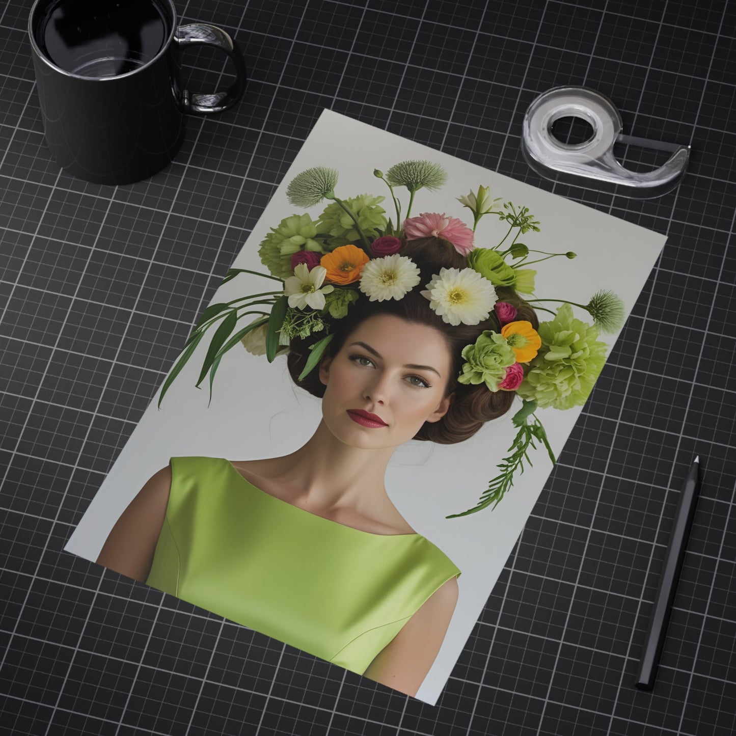 Claire Art Print Vintage Fashion with Floral Elegance (small)