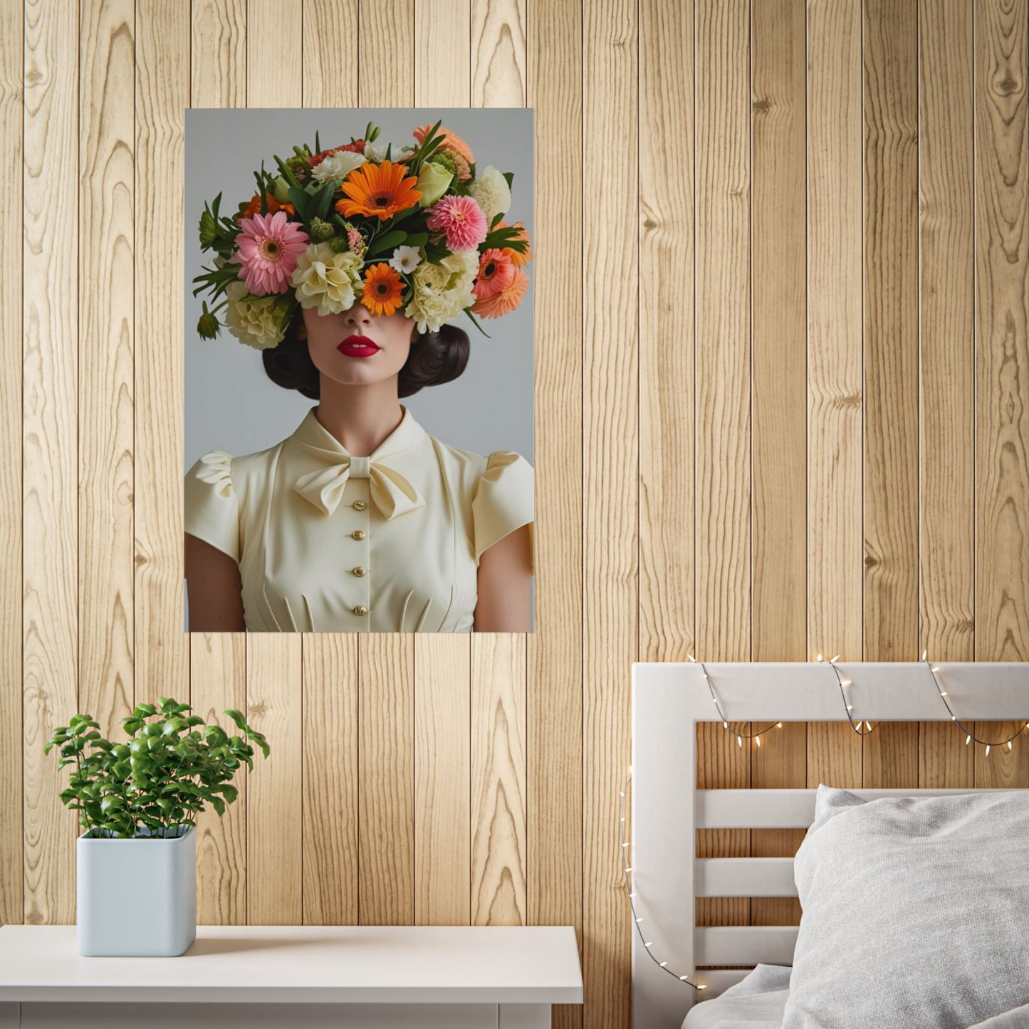 Georgia Art Print Poster Vintage Fashion with Floral Elegance