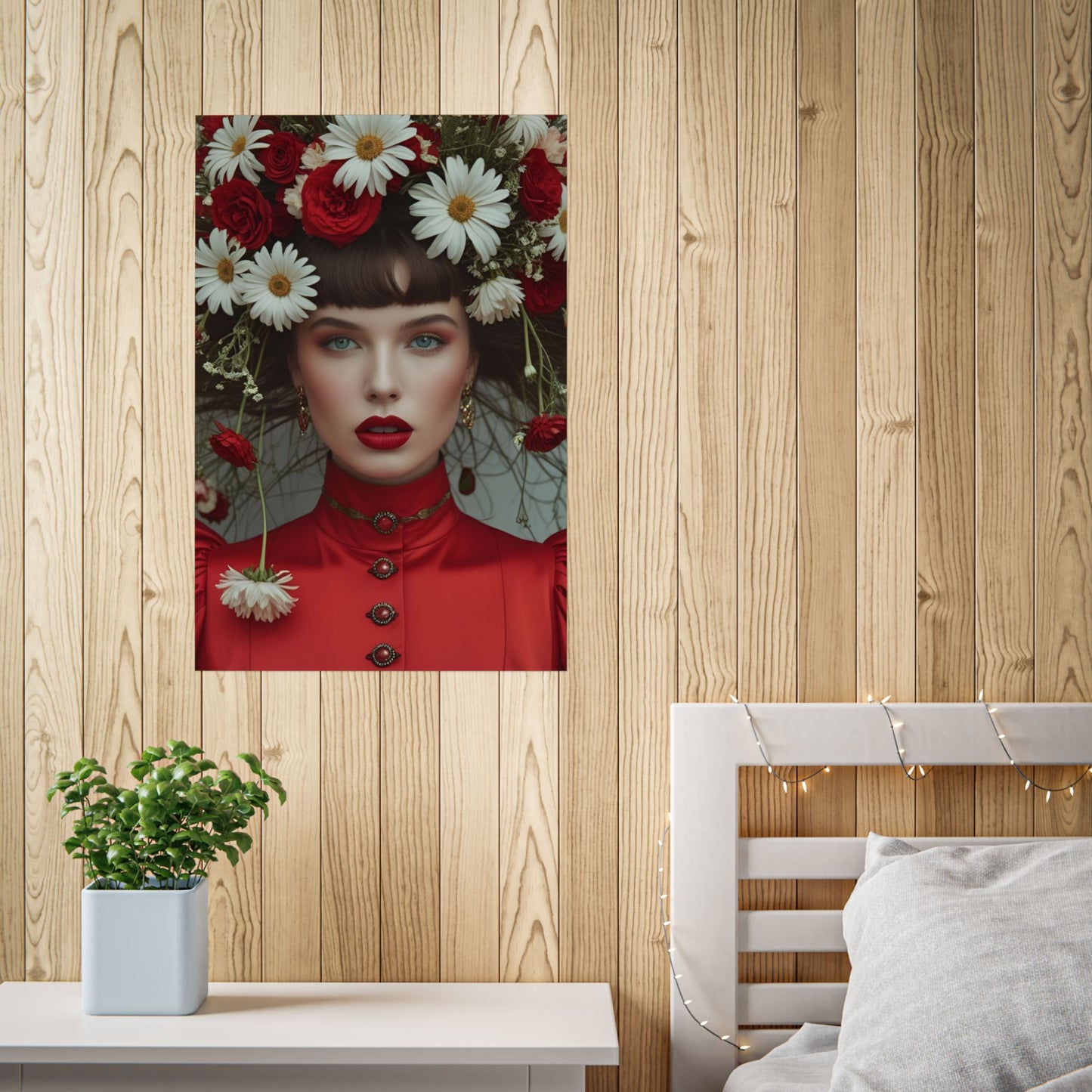 Scarlette Art Print Poster Vintage and Floral Love