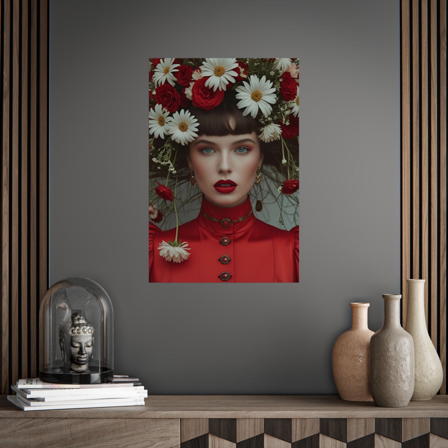 Scarlette Art Print Poster Vintage and Floral Love