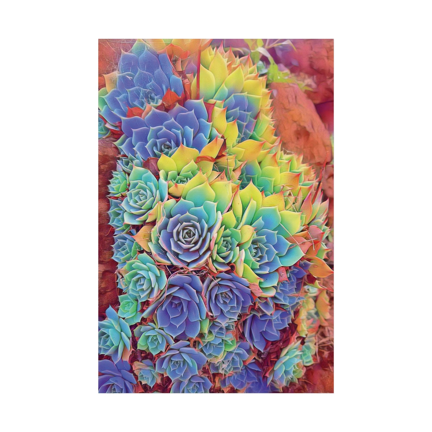 Gardens of Dunedin Where the Fairies Live Succulent Rock Garden Art Poster Print