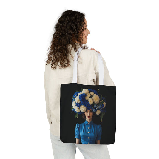 Joy is her Superpower - Esther Vintage Frock and Flowers Art Tote Bag  - Large