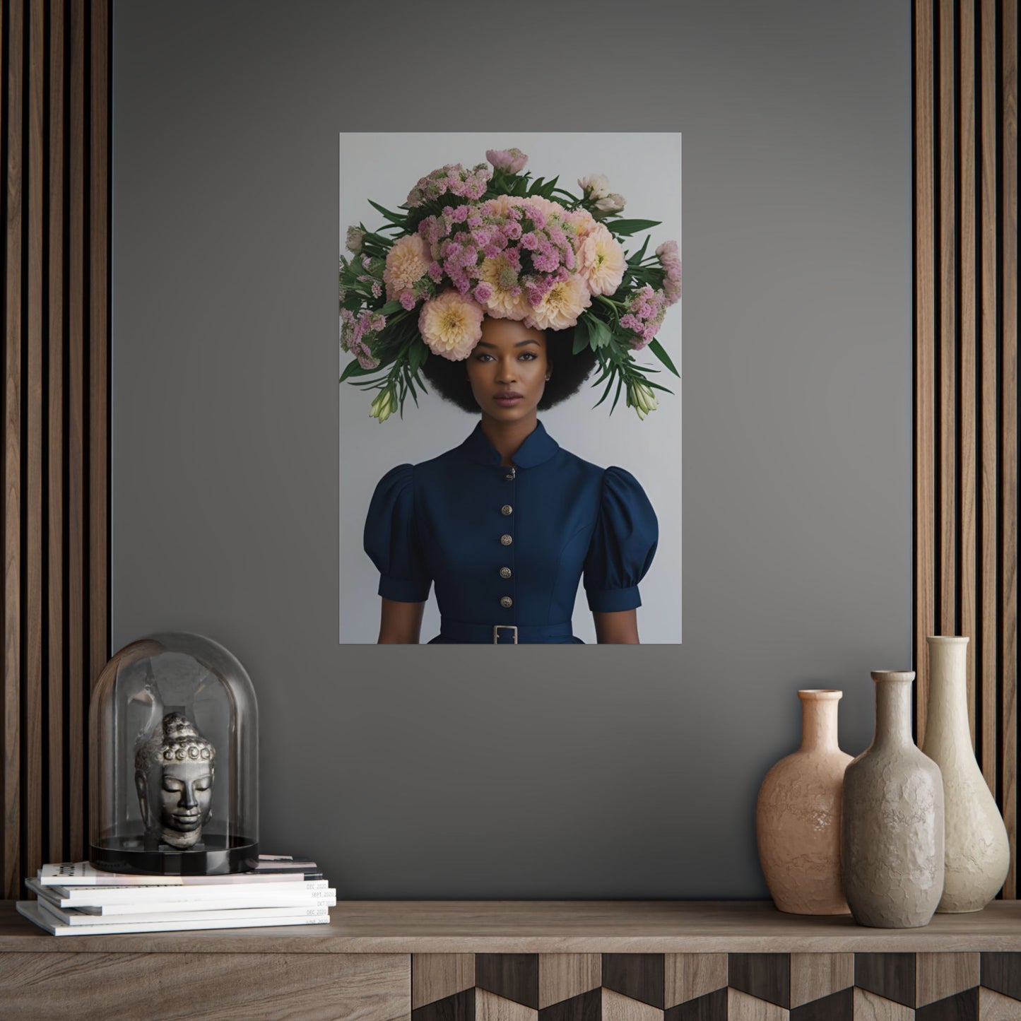 Honnor Art Print Poster Vintage and Floral Love
