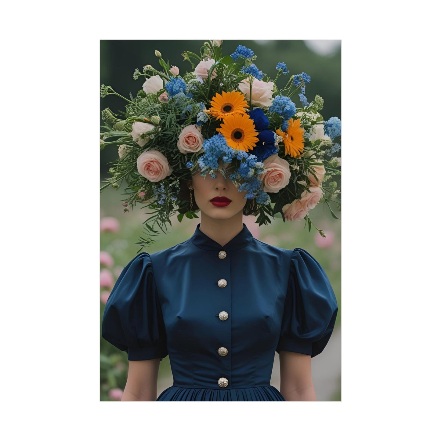 Hannah Art Print Poster Vintage and Floral Love