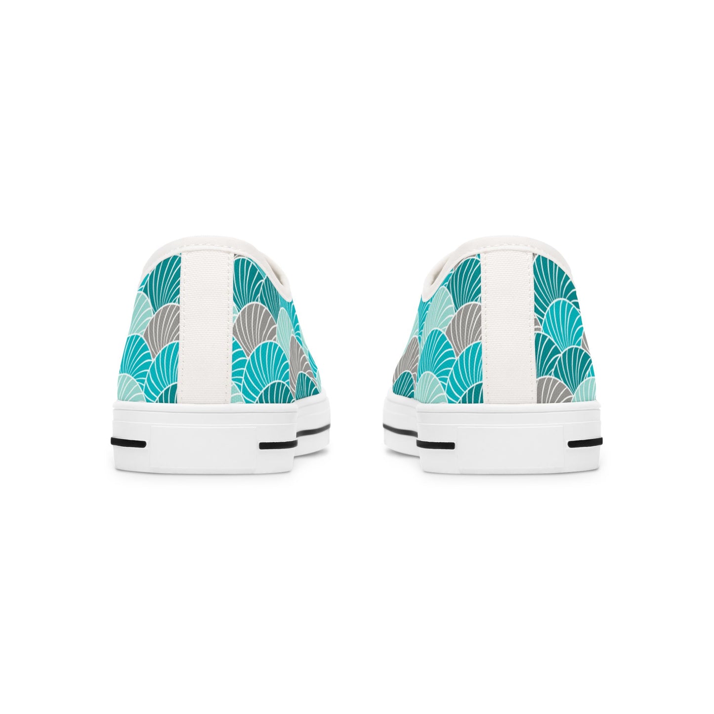 Loti Women’s Low Top Sneakers Japanese Inspired Blue Green Art Print