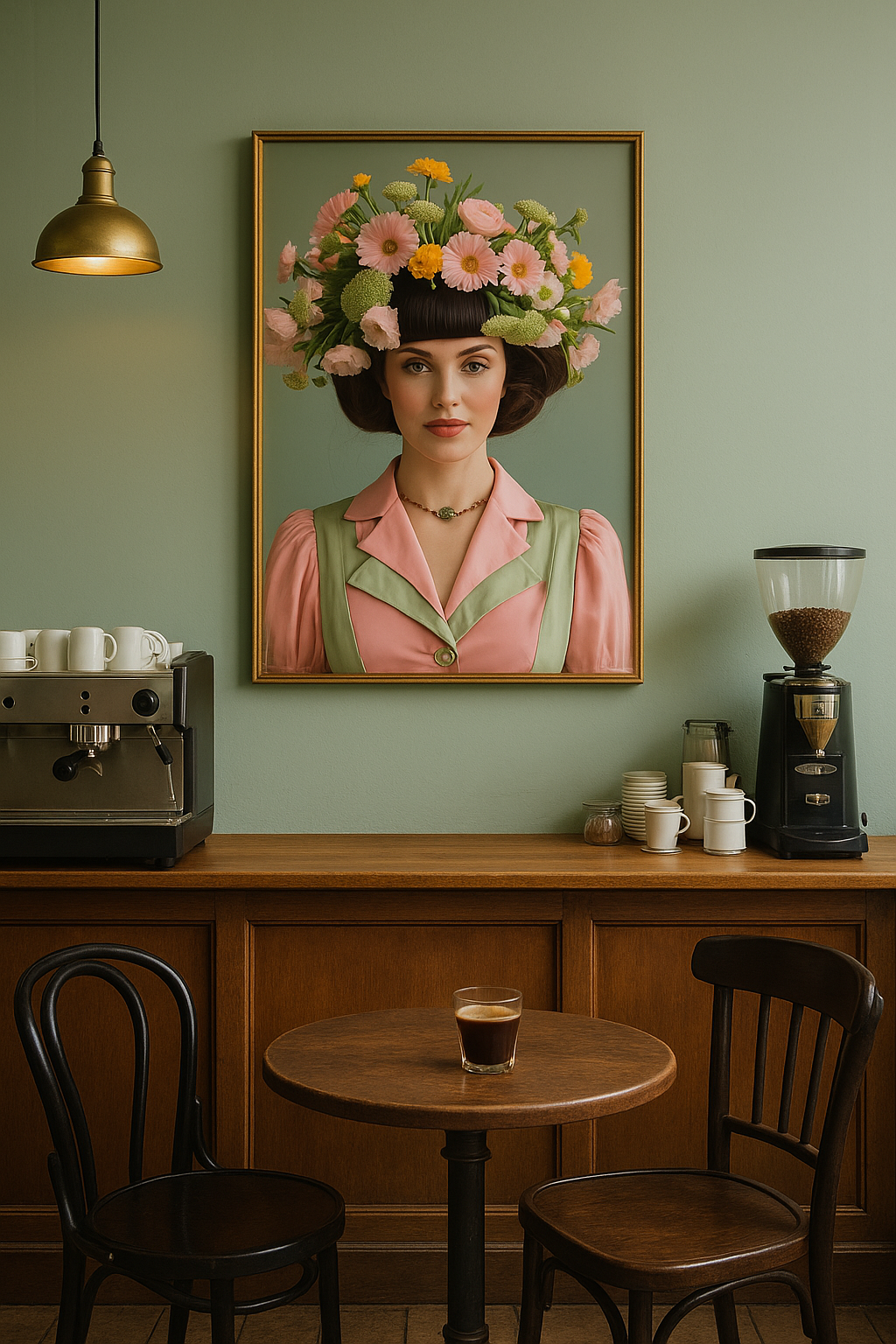 Billie Art Print Poster Vintage and Floral Love