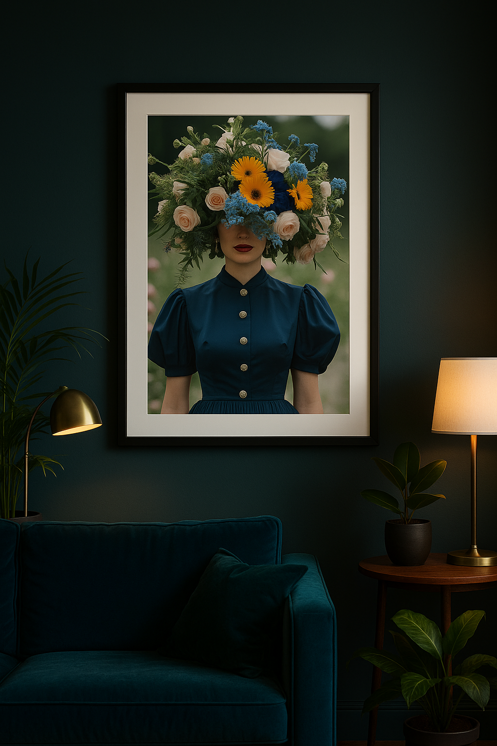 Hannah Art Print Poster Vintage and Floral Love