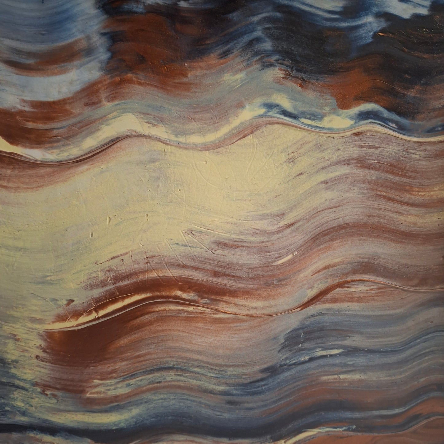 Event Horizon Original Artwork Blue Bronze Cream