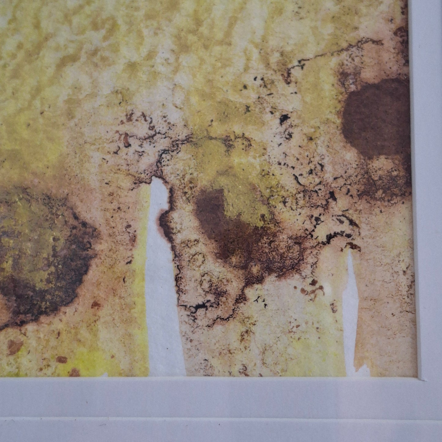 Meet Me in the Sunlight Original Abstract Artwork Green Gold Brown