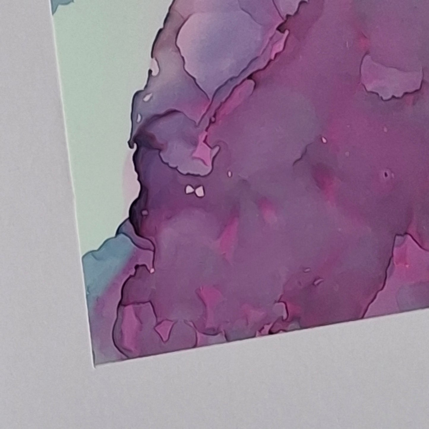 Into the Ether Original Abstract Artwork Pink Blue Green
