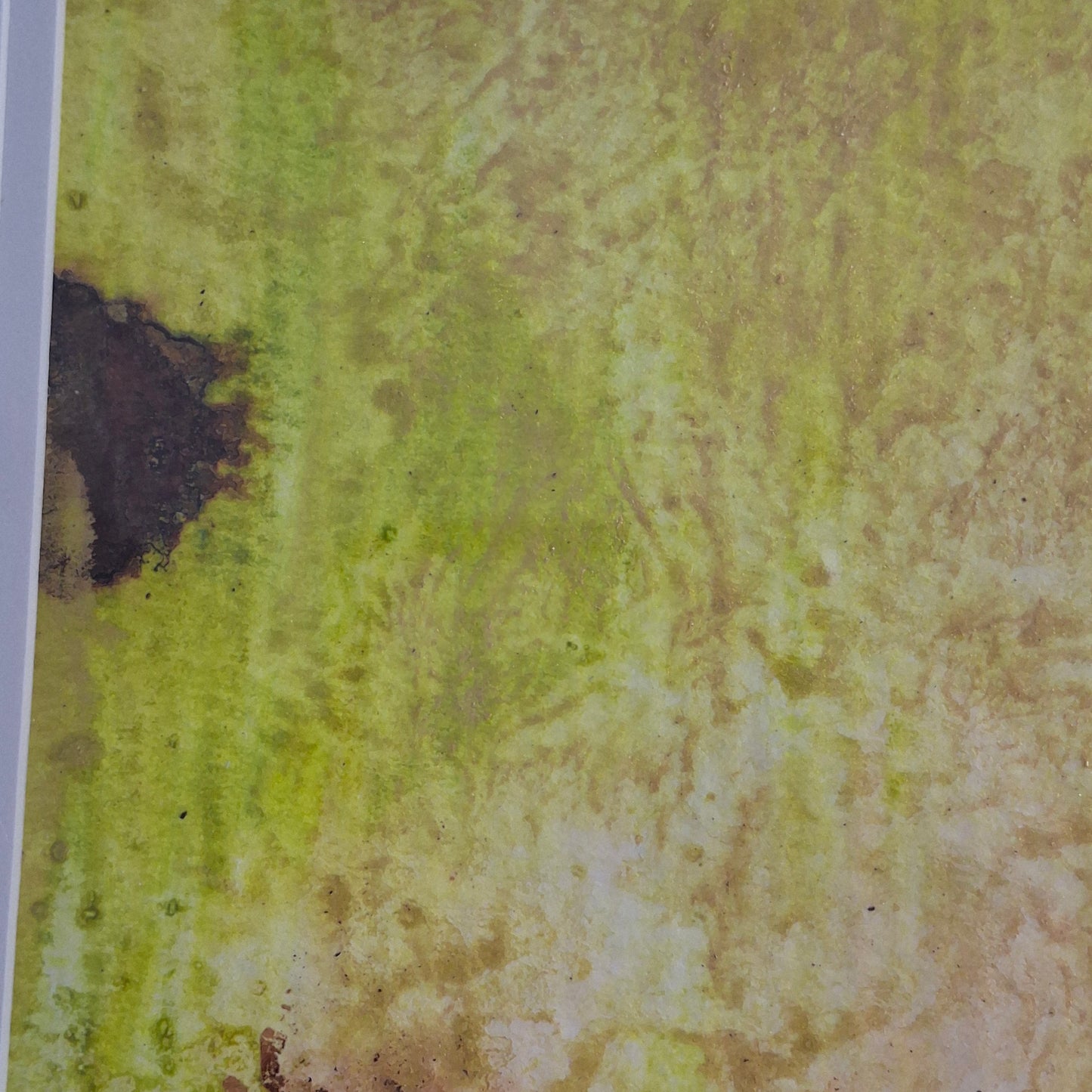 Meet Me in the Sunlight Original Abstract Artwork Green Gold Brown