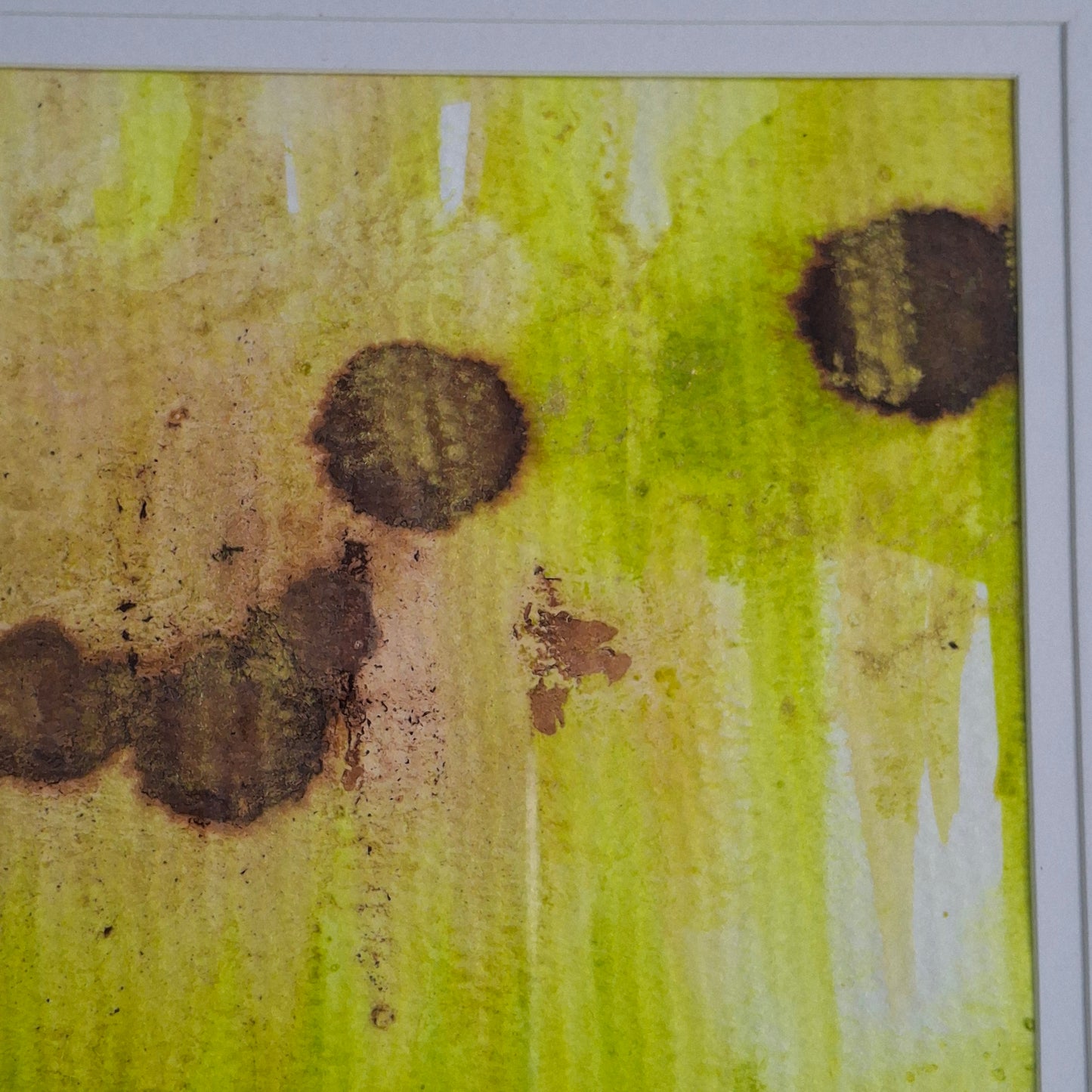 Meet Me in the Sunlight Original Abstract Artwork Green Gold Brown