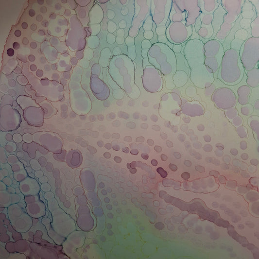 Peacefulness Under the Microscope Original Abstract Art Pastel Pinks Purples Blues