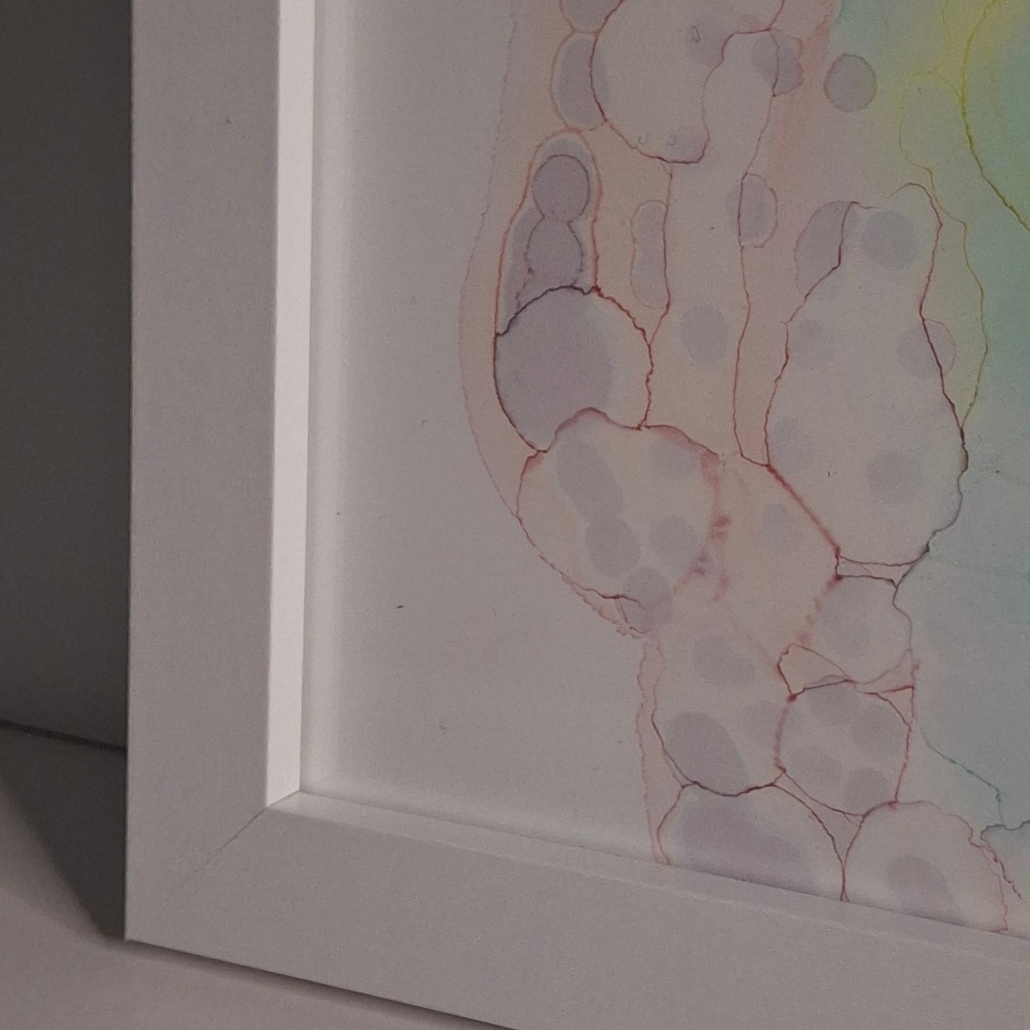 Peacefulness Under the Microscope Original Abstract Art Pastel Pinks Purples Blues Greens Alcohol Ink A3