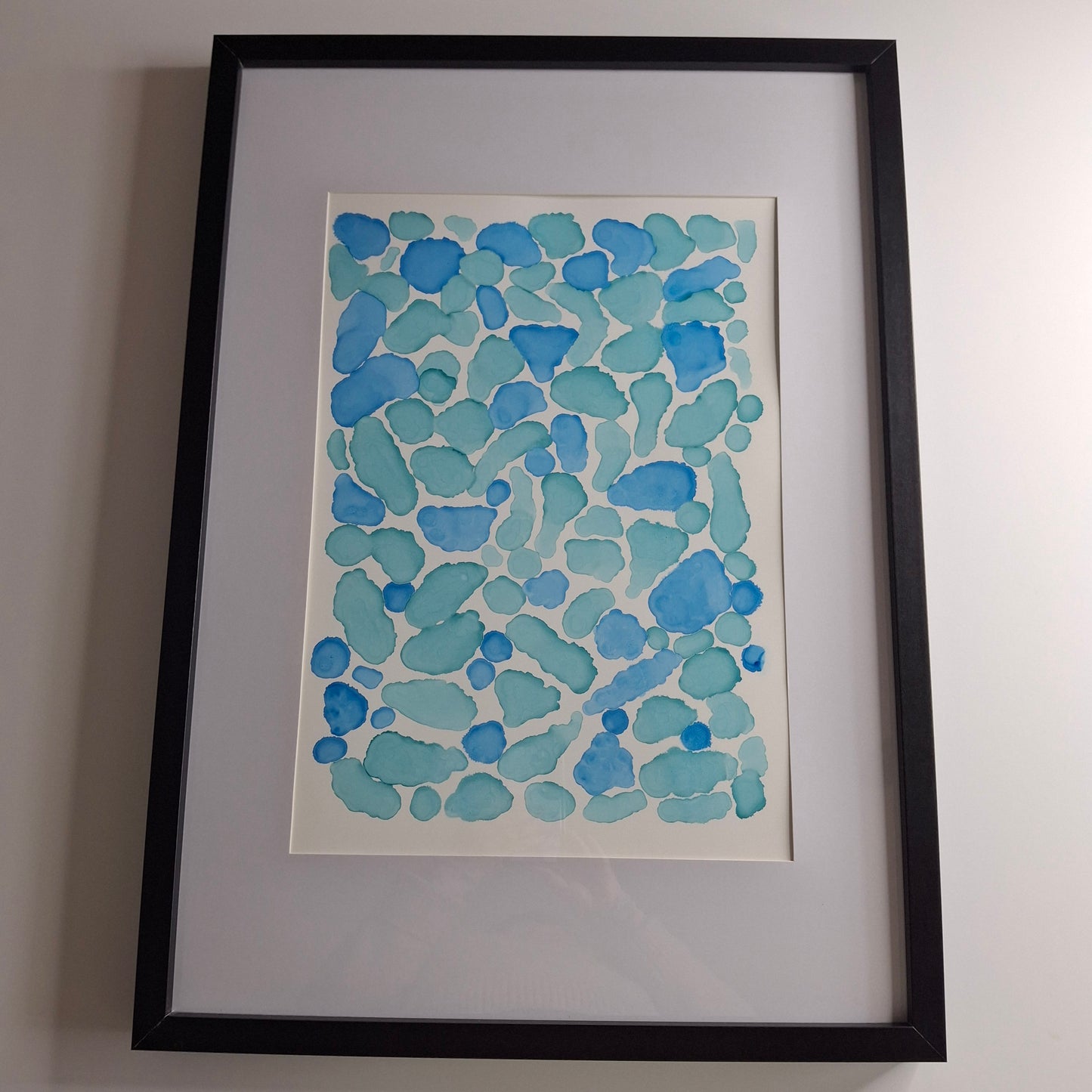 By The Sea Original Artwork Mixed Blue Green Alcohol Ink A3