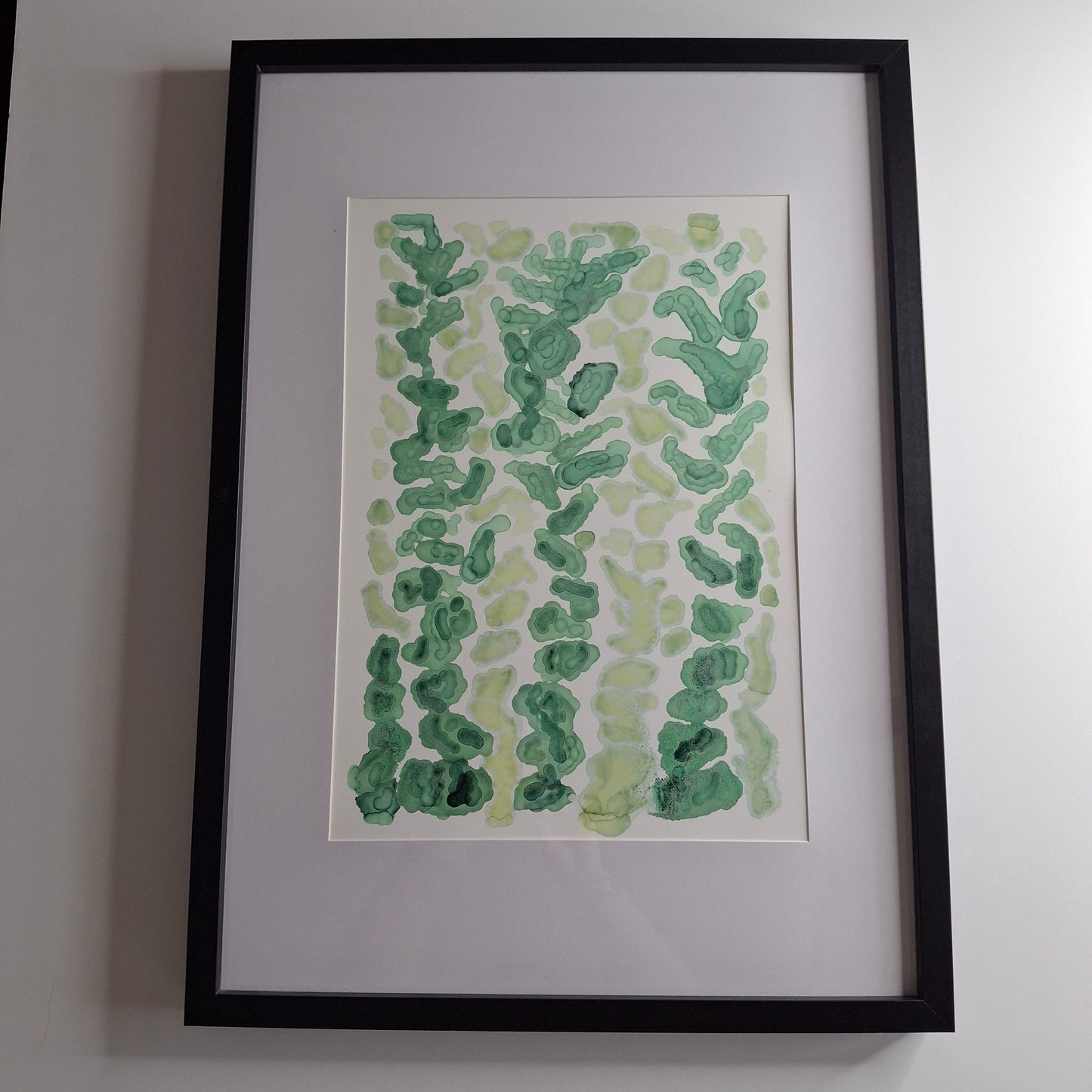 Currents of Calm  Original Artwork Mixed Greens Alcohol Ink A3