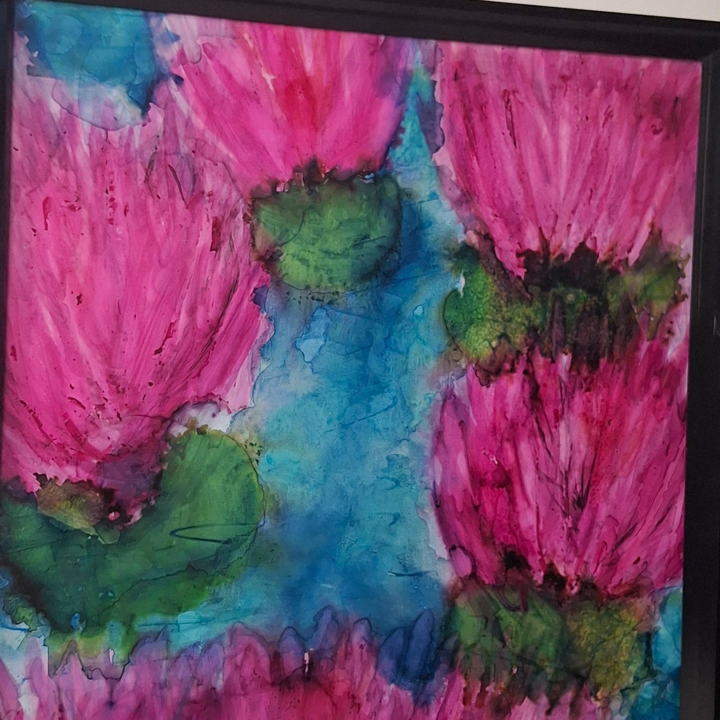 Wild Bloom Reverie Original Alcohol Ink Floral Artwork