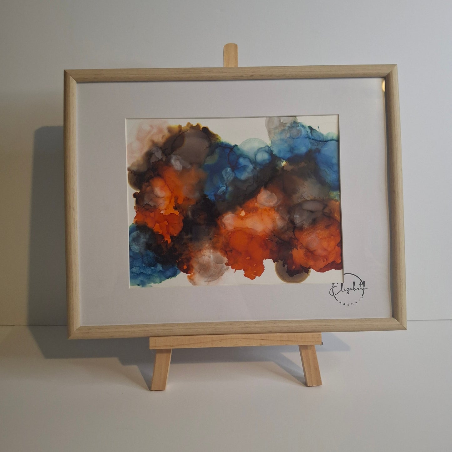 Currents of Emotion Original Artwork Orange Blue Brown