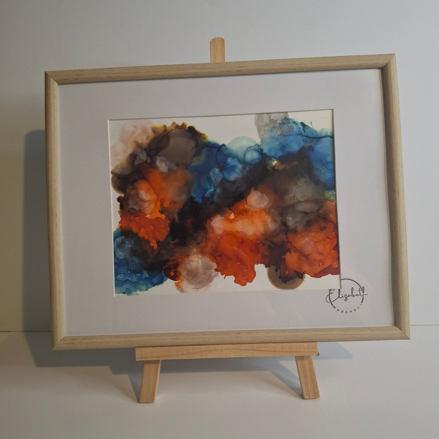 Currents of Emotion Original Artwork Orange Blue Brown