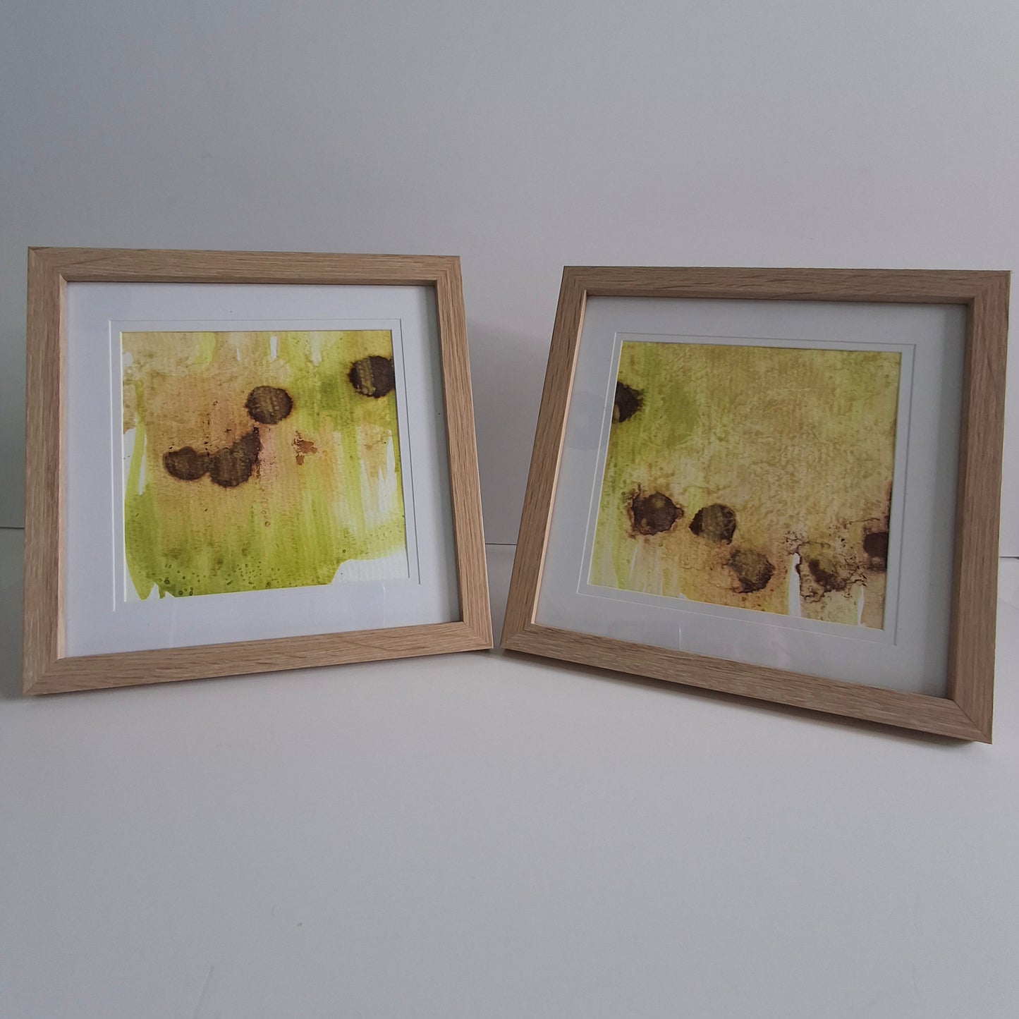 Meet Me in the Sunlight Original Abstract Artwork Green Gold Brown