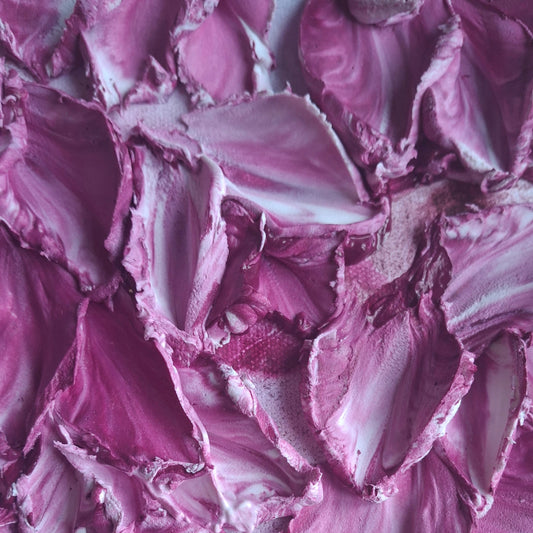 Heaven is Here Original Abstract Art Magnolia Inspired Floral Purple Blackberry Tones