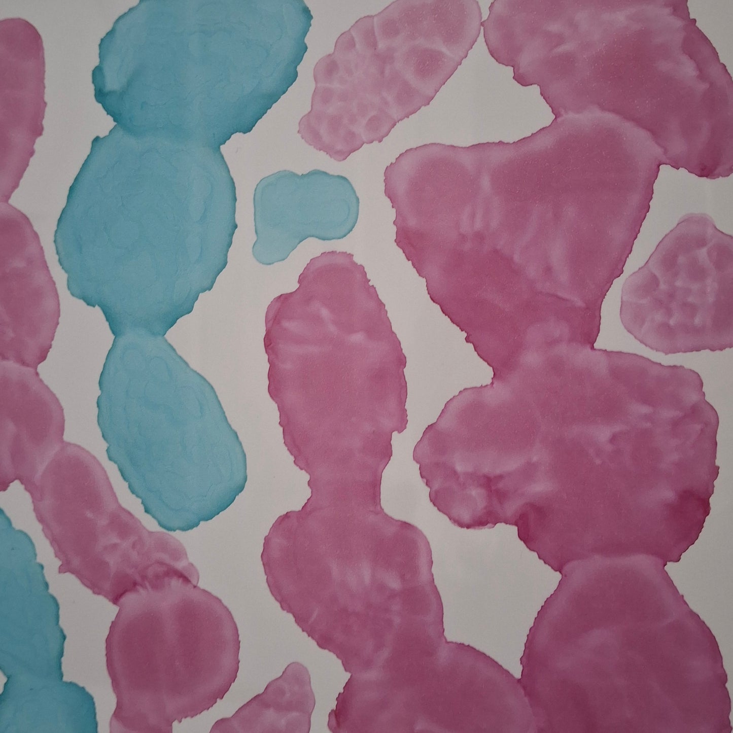 Currents of Love Original Artwork Blue Pink Alcohol Ink