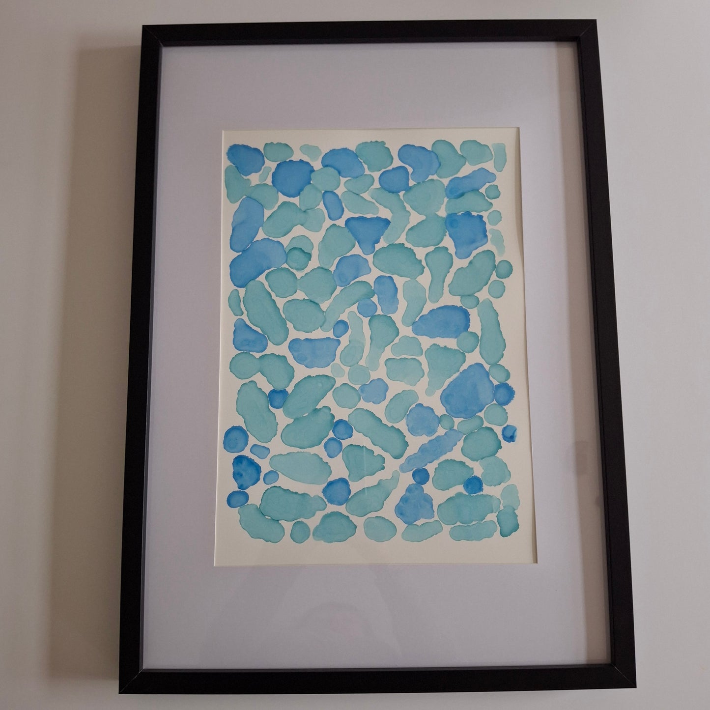By The Sea Original Artwork Mixed Blue Green Alcohol Ink A3