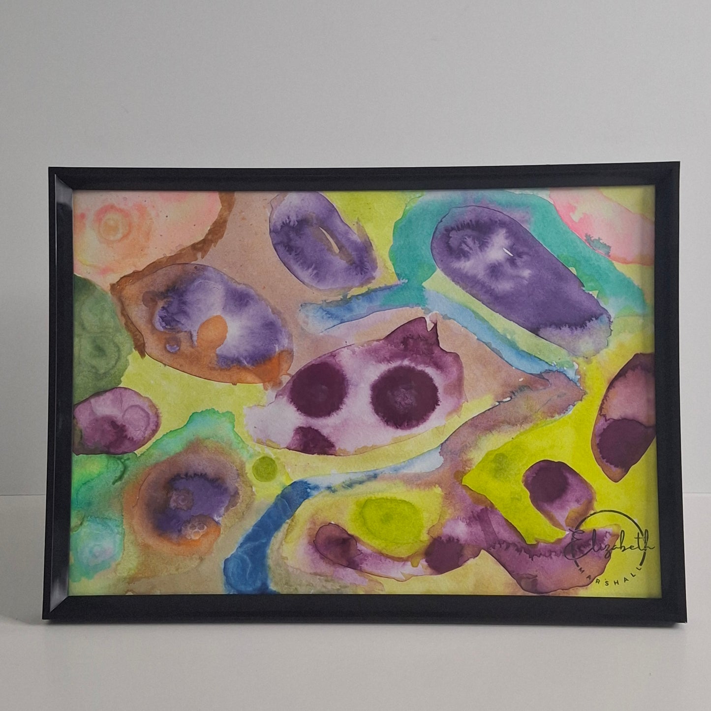 Sweet Disorder Original Abstract Artwork Purple Yellow Green